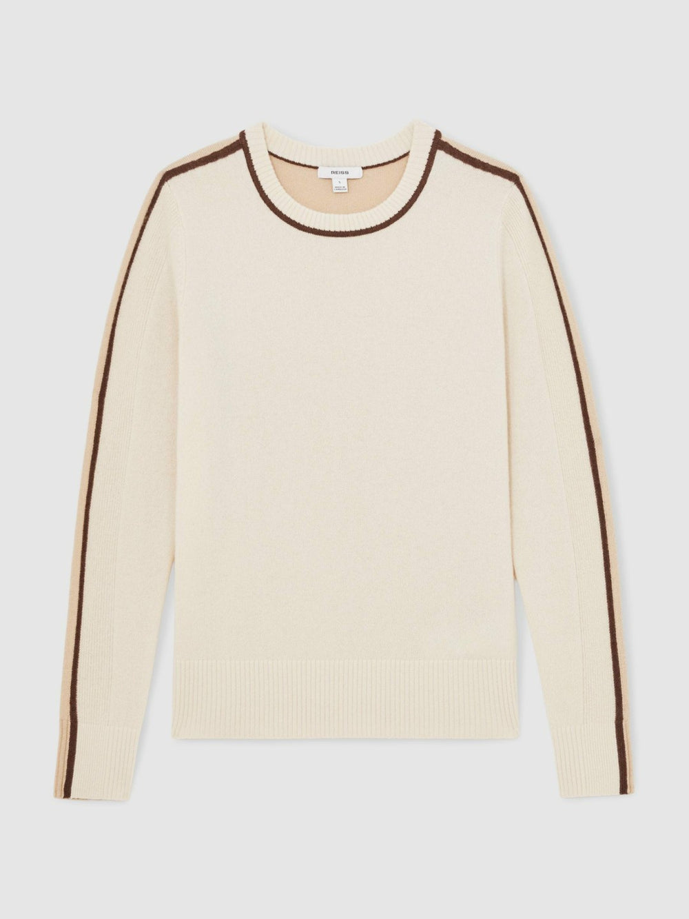 Wool-Blend Colour-Block Jumper With Cashmere Cream/Neutral | Women