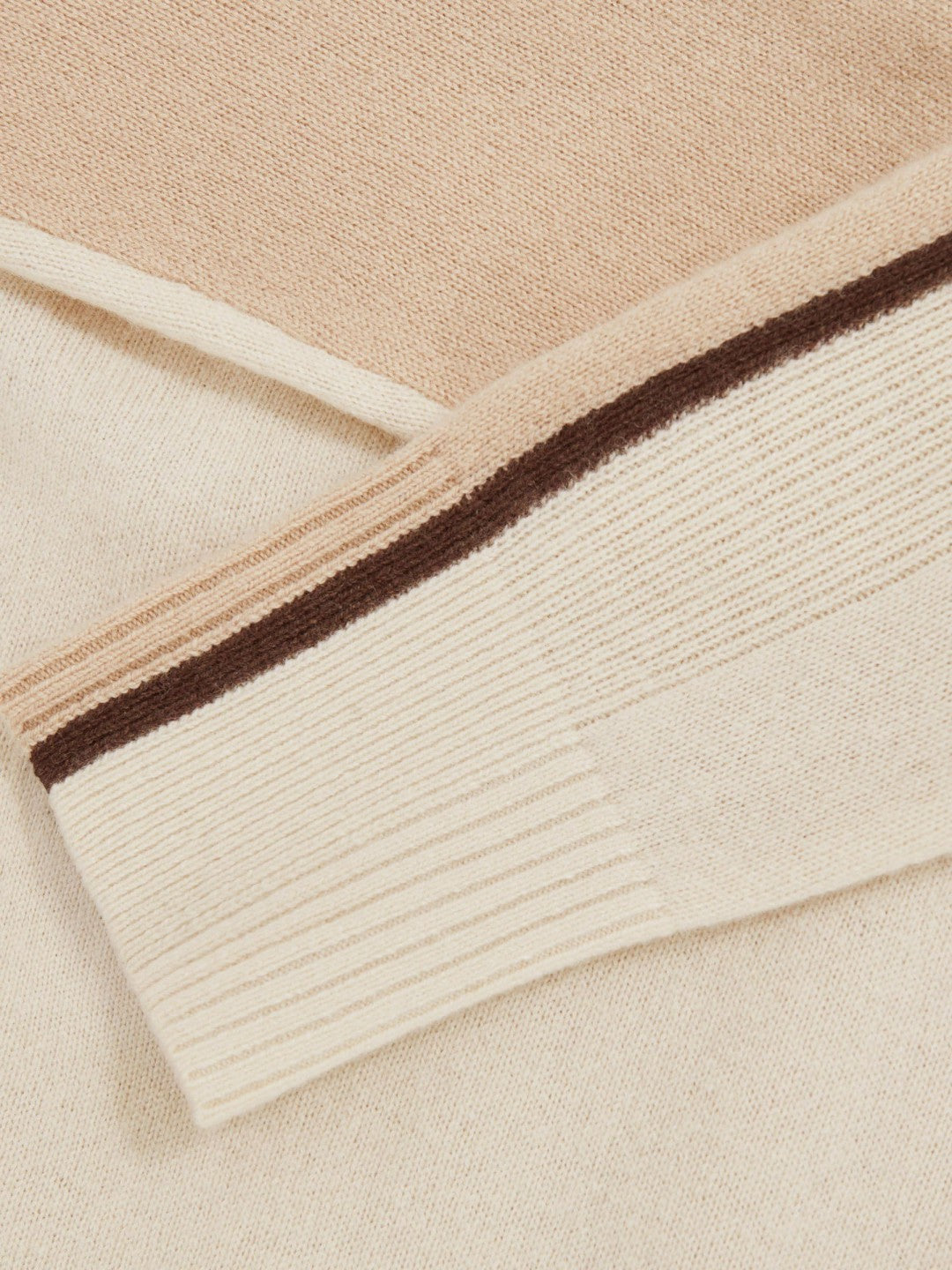 Wool-Blend Colour-Block Jumper With Cashmere Cream/Neutral | Women