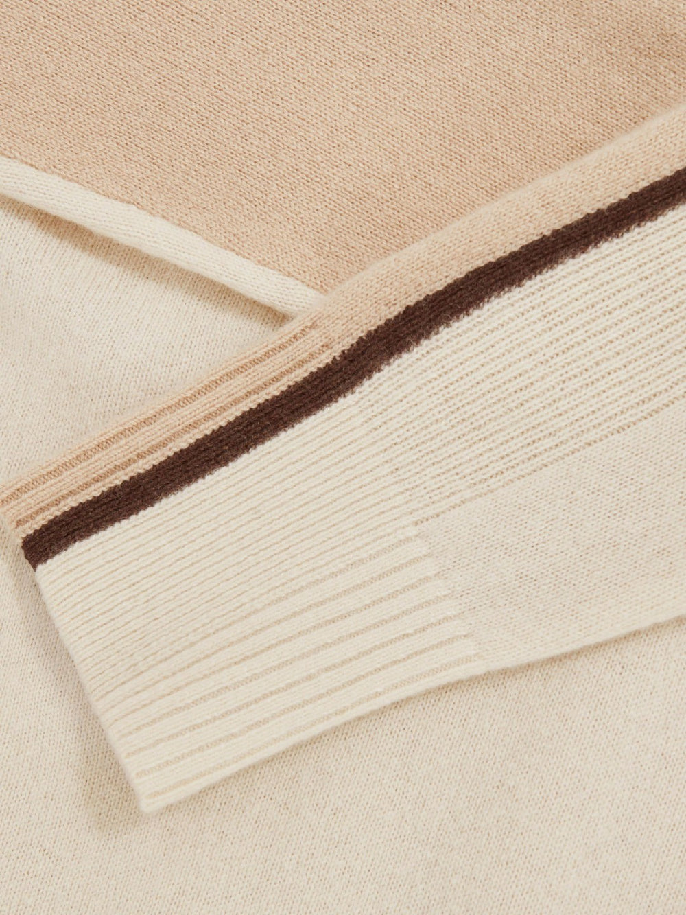 Wool-Blend Colour-Block Jumper With Cashmere Cream/Neutral | Women