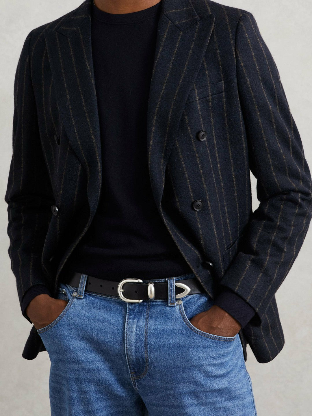 Leather Western Belt Black | Men