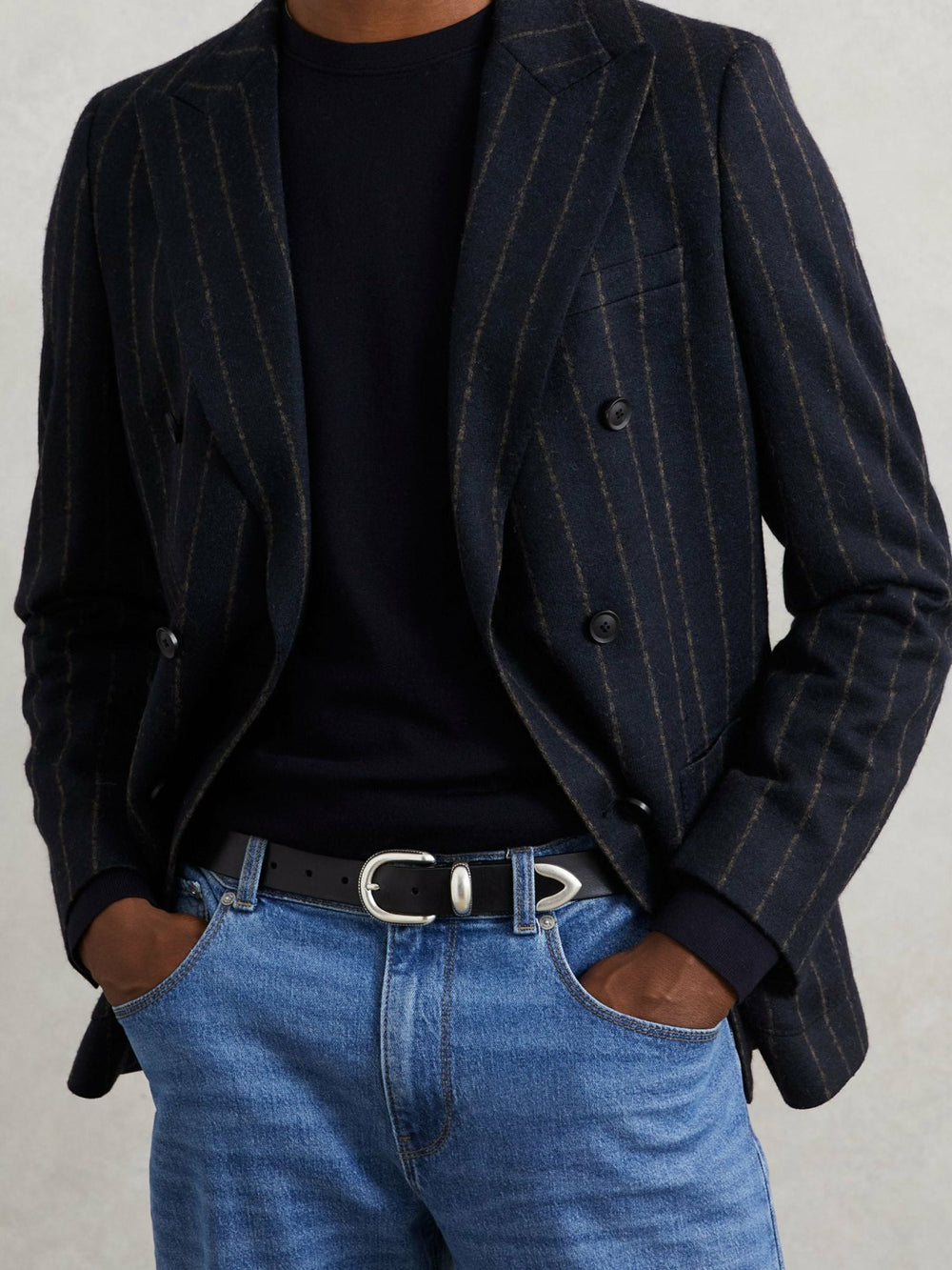 Leather Western Belt Black | Men
