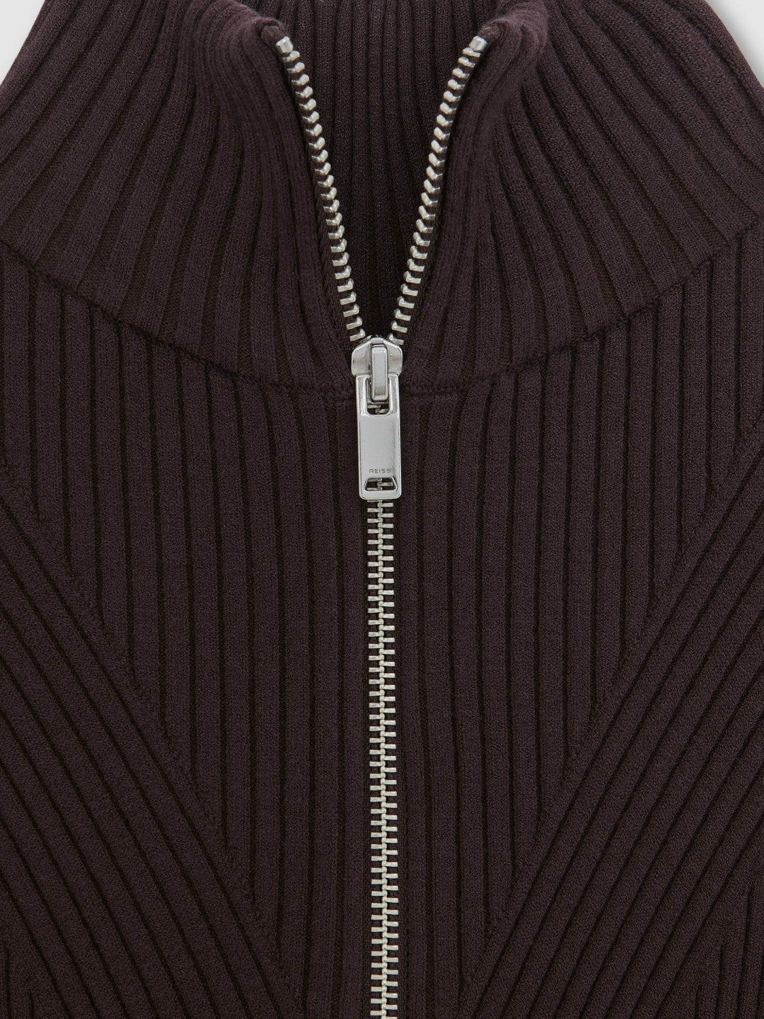 Rib-Knit Belted Half-Zip Flippy Dress Plum Purple | Women