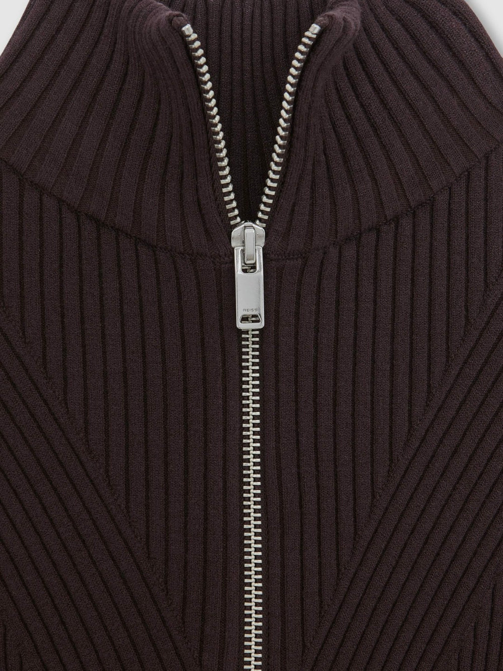 Rib-Knit Belted Half-Zip Flippy Dress Plum Purple | Women