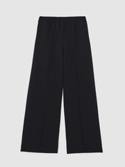 Wide Leg Elasticated Waist Trousers Navy | Women