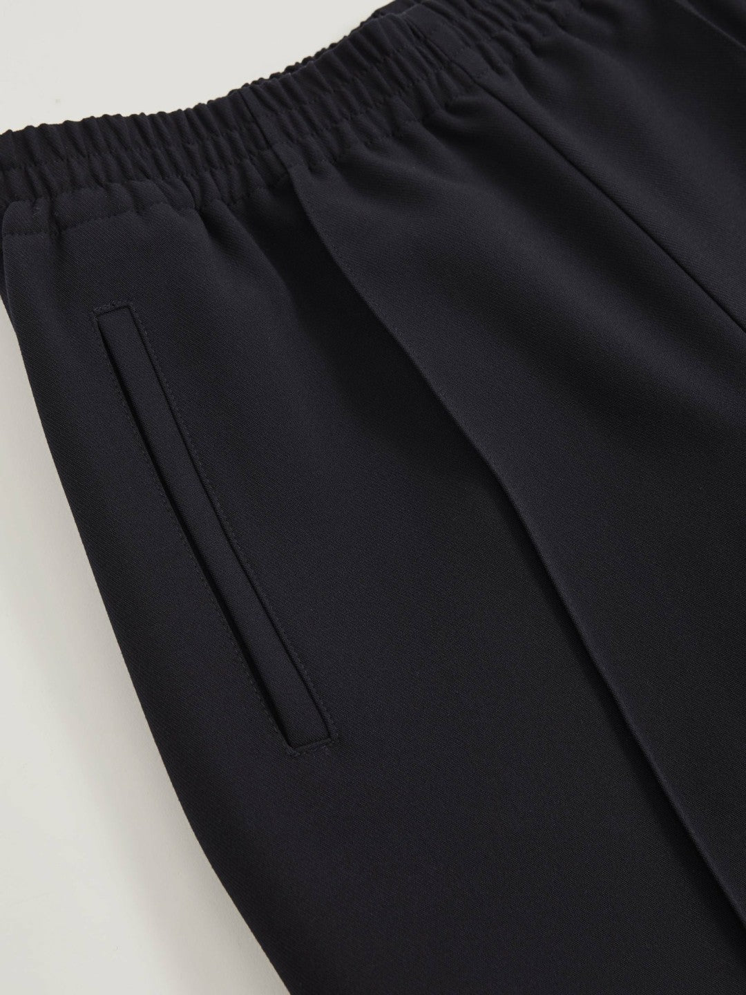Wide Leg Elasticated Waist Trousers Navy | Women
