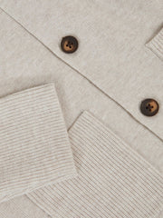 3-9 yrs Button-Through Knitted Cardigan Oatmeal Melange | Children & Baby