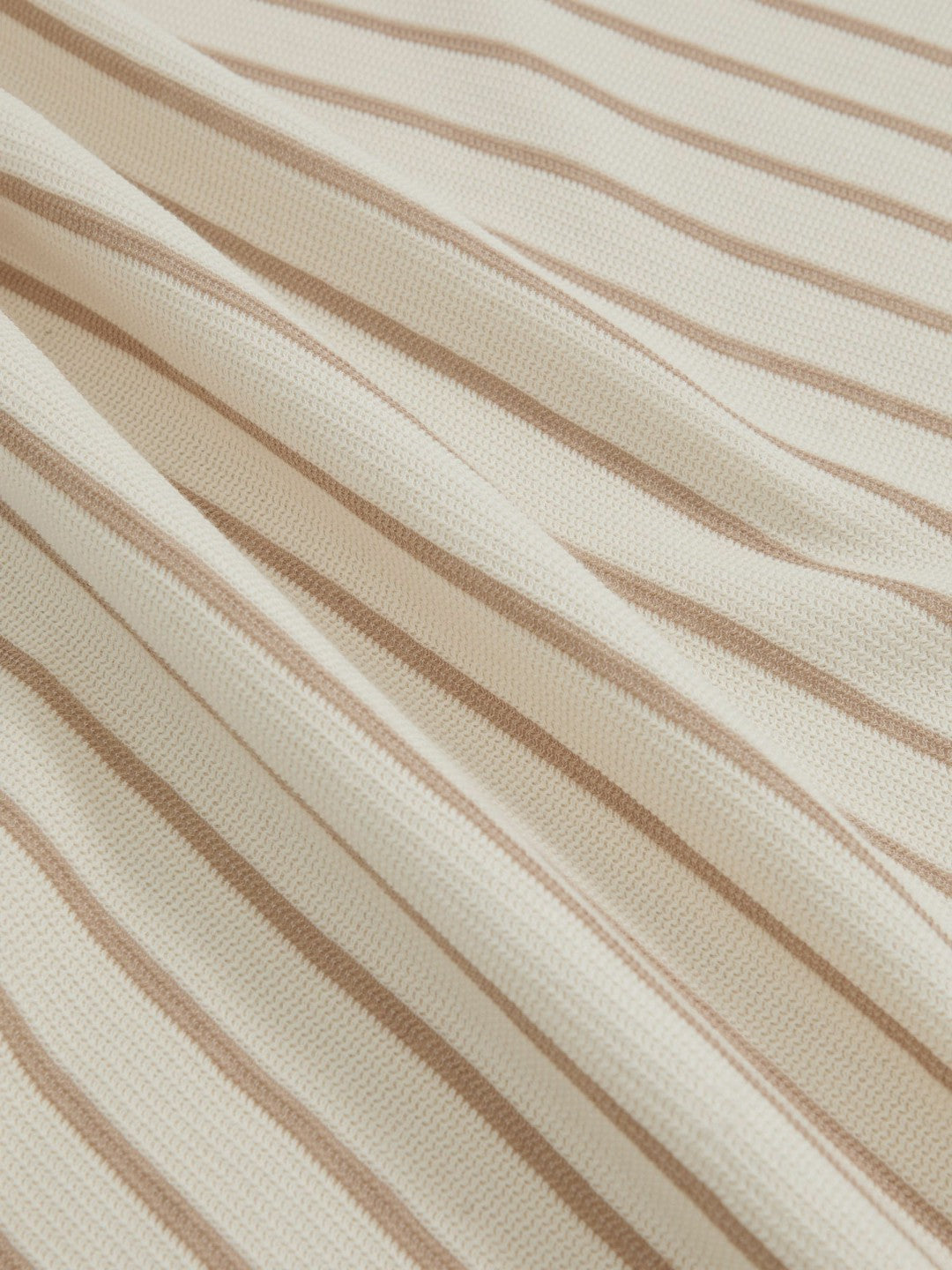 Cotton Textured Stripe T-Shirt Oatmeal/White | Men