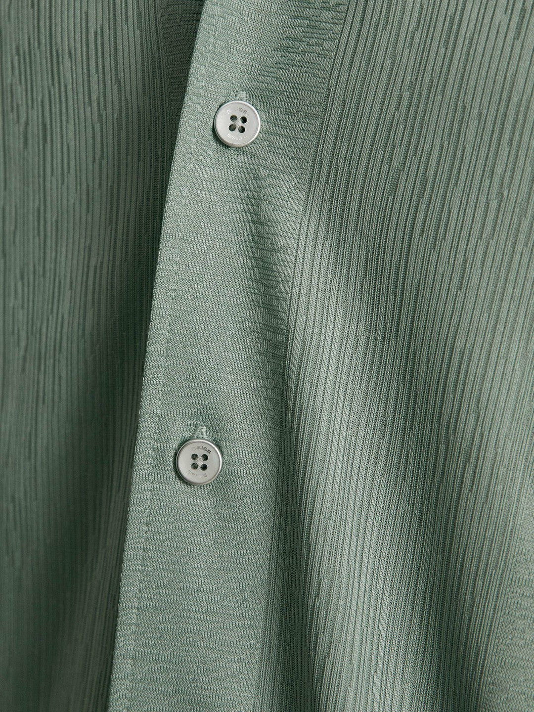 Jacquard-Stripe Cuban-Collar Shirt Mint Green | Men