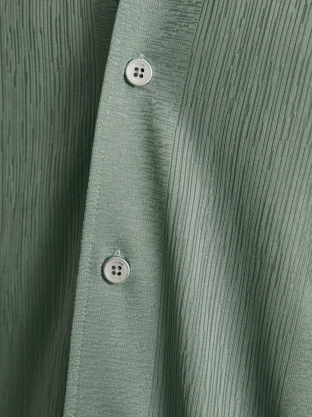 Jacquard-Stripe Cuban-Collar Shirt Mint Green | Men