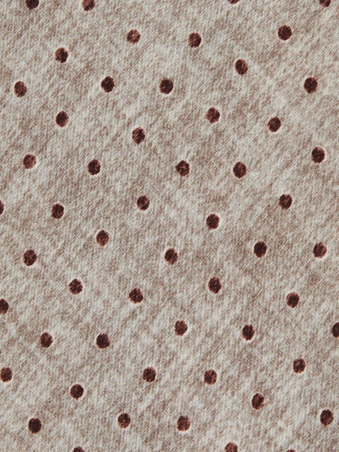 Wool-Cotton Polka-Dot Tie Grey Melange | Men