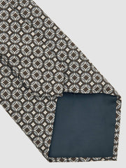 Silk Geometric-Print Tie Chocolate Brown Multi | Men