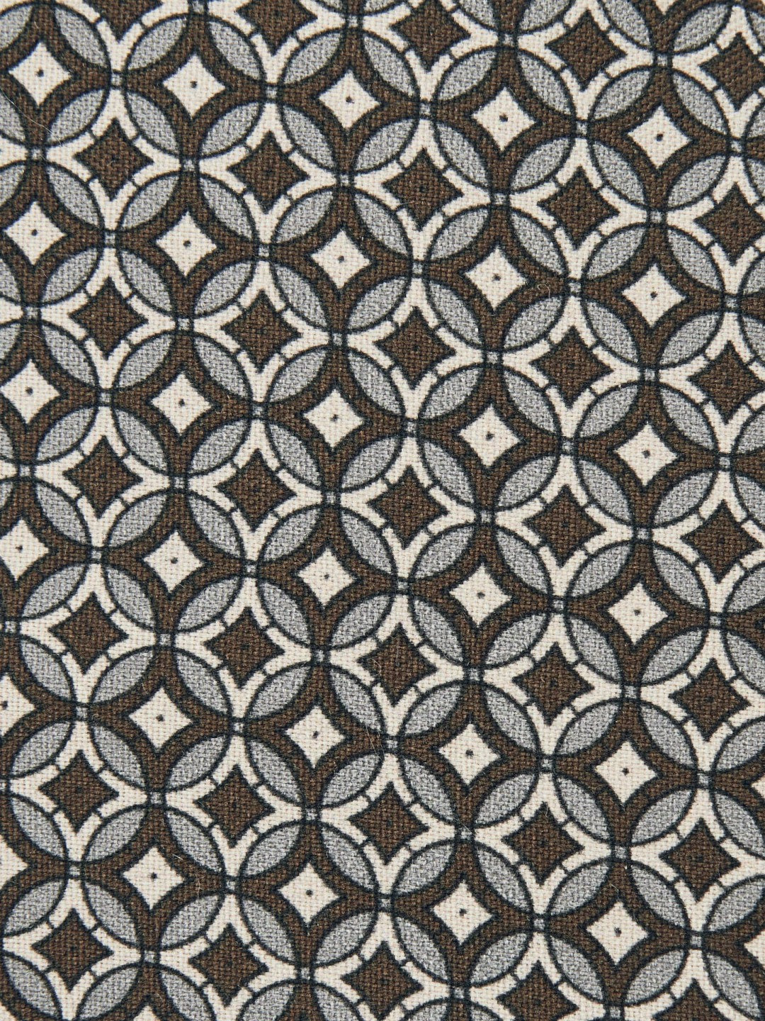 Silk Geometric-Print Tie Chocolate Brown Multi | Men