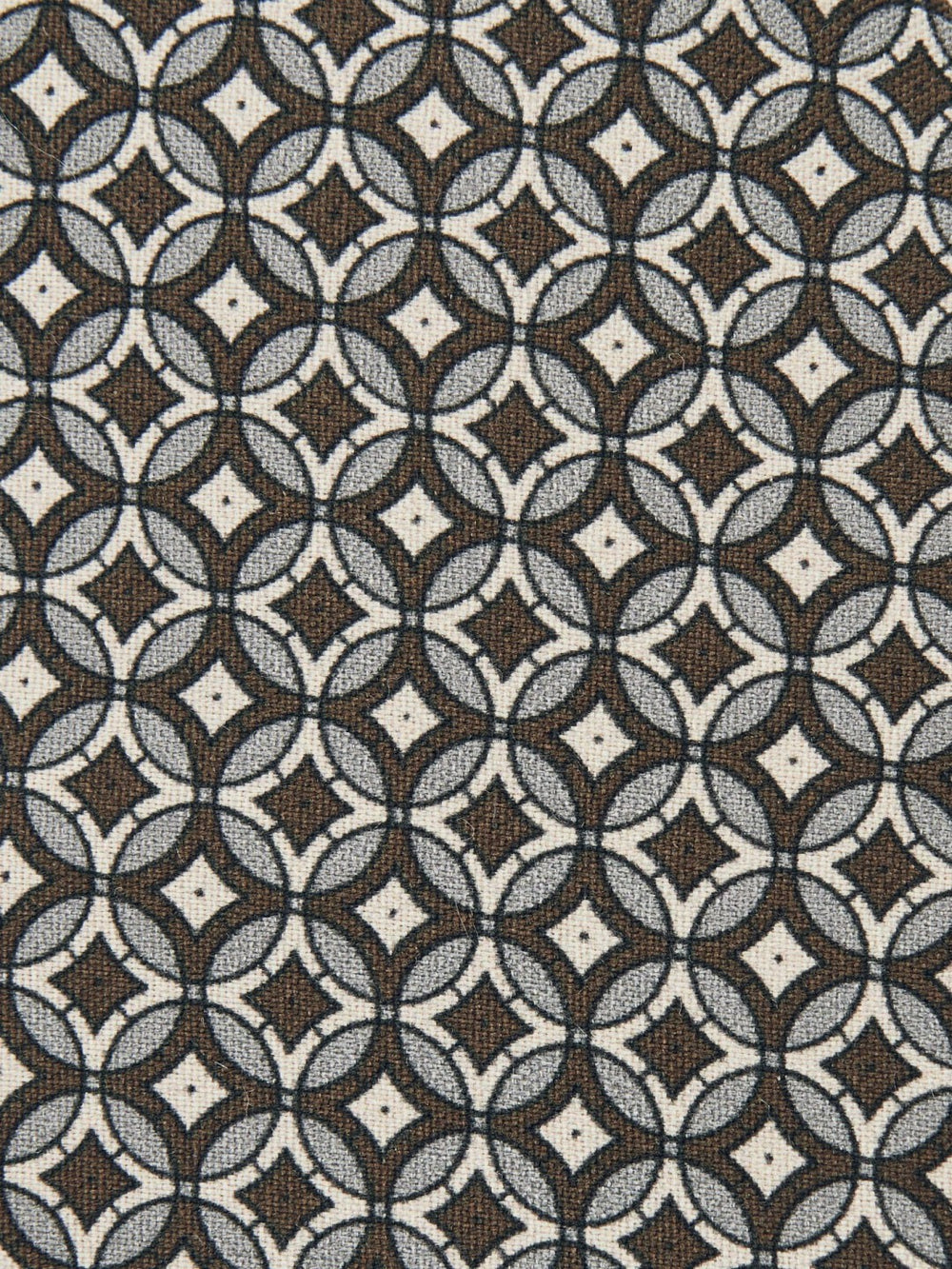 Silk Geometric-Print Tie Chocolate Brown Multi | Men