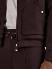 Interlock Zip Through Overshirt Cherry Red | Men