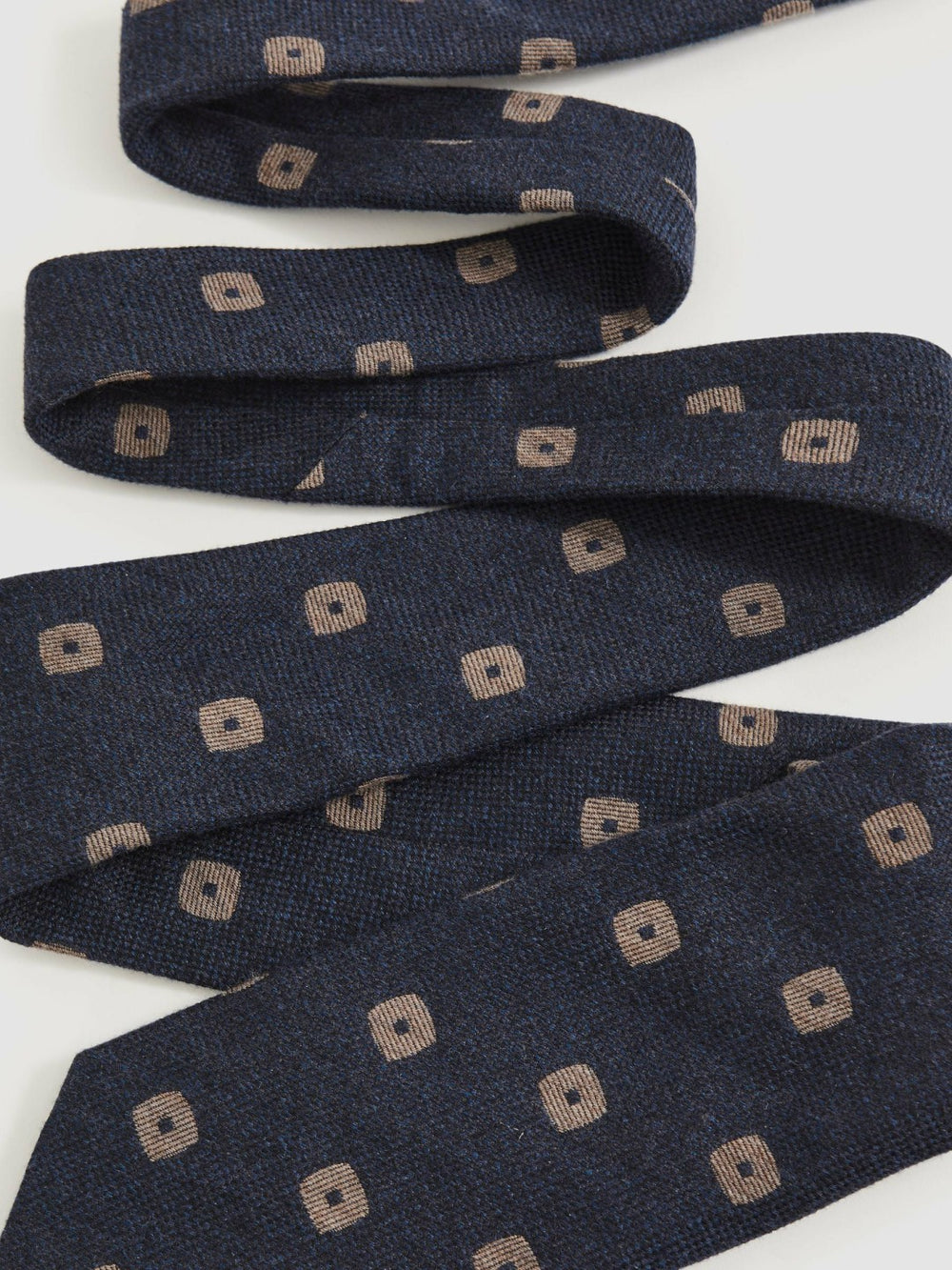 Silk-Wool Square-Medallion Tie Navy | Men