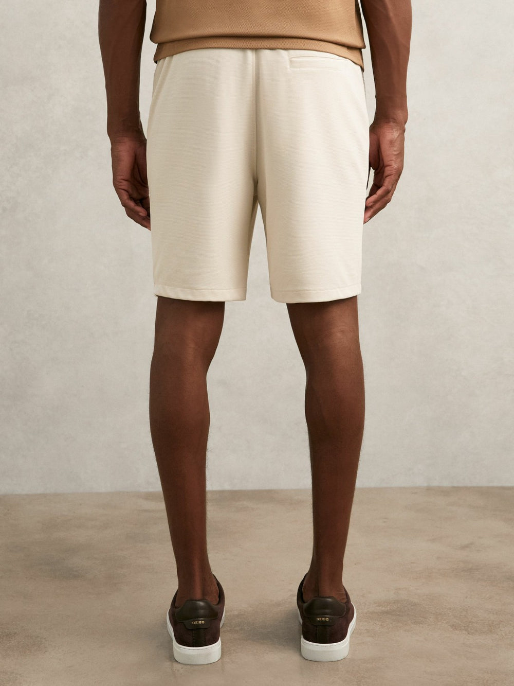 Textured Drawstring Shorts Stone | Men