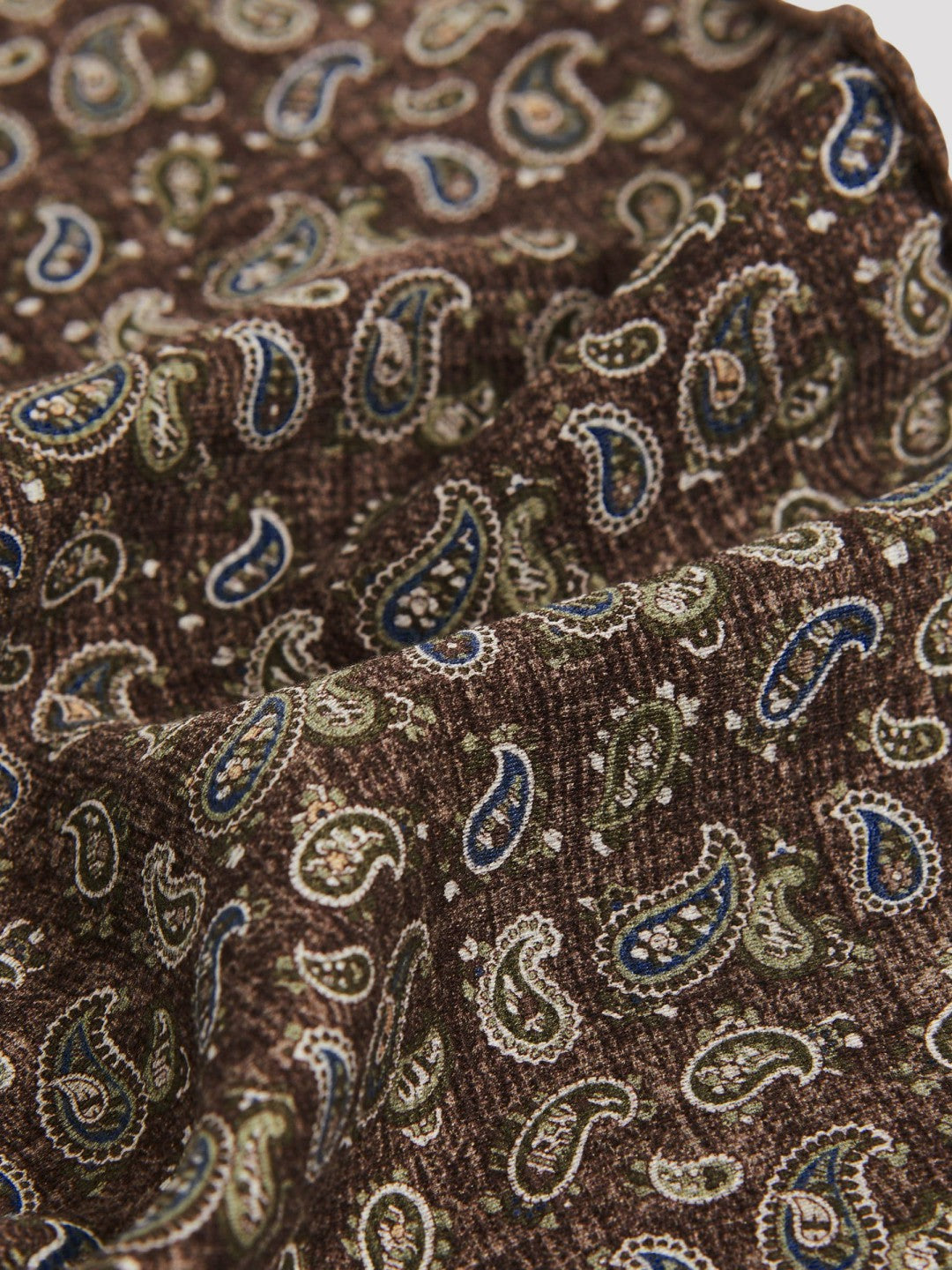Silk Medallion Paisley Pocket Square Sage | Men