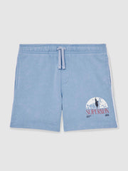 13-14 yrs Superman Logo-Print Shorts Light Blue | Children & Baby
