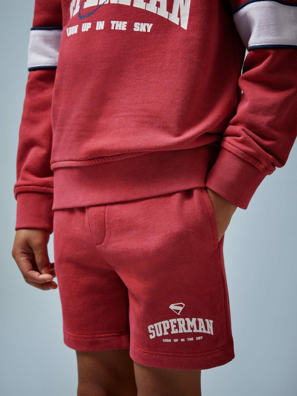 9-13 yrs Superman Cotton Logo Shorts Red | Children & Baby