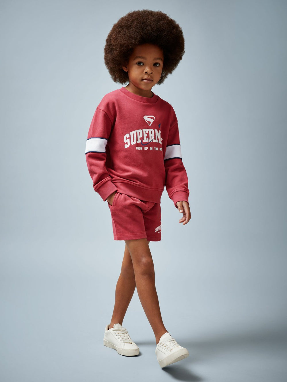 9-13 yrs Superman Cotton Logo Shorts Red | Children & Baby