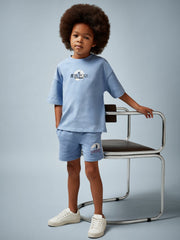 9-13 yrs Superman Logo-Print Shorts Light Blue | Children & Baby