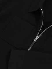 13-14 yrs Knitted Zip-Through Cardigan Black | Children & Baby