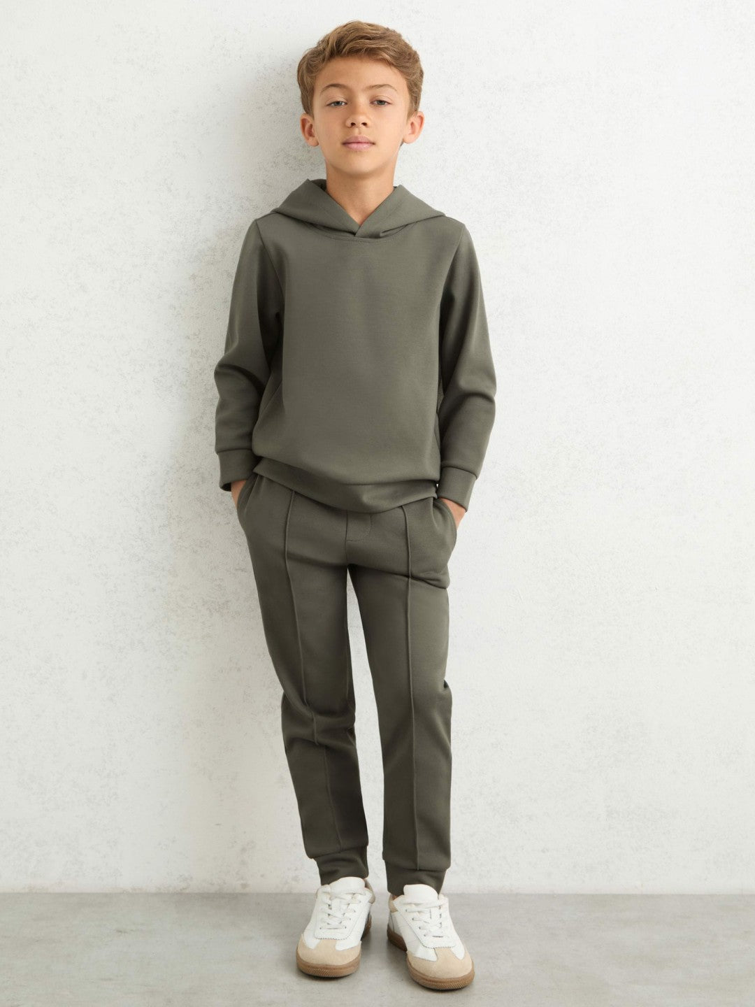 3-9 yrs Interlock Jersey Hoodie Dark Sage | Children & Baby