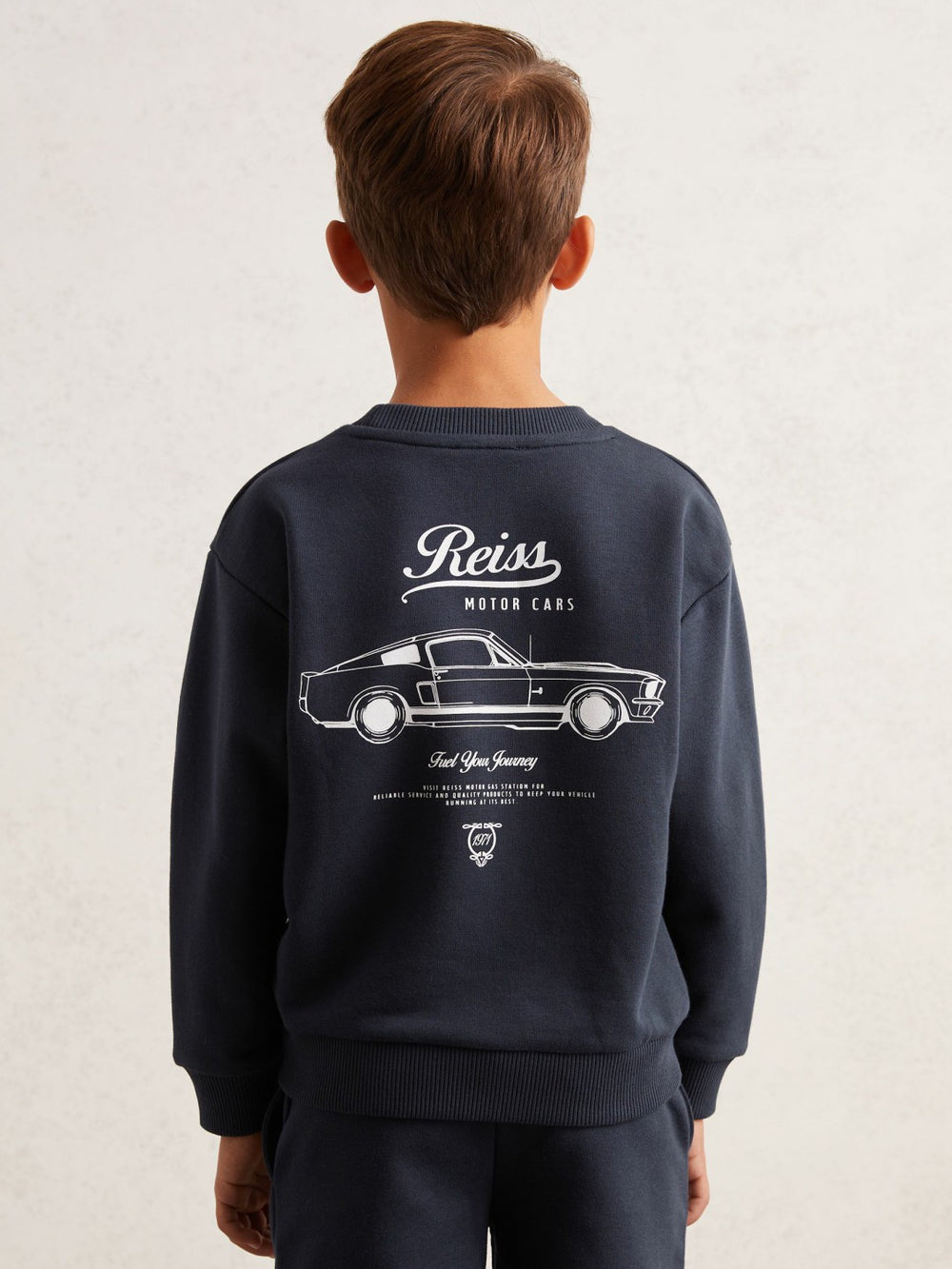 3-9 yrs Cotton Blend Motor Cars Sweatshirt Washed Blue | Children & Baby