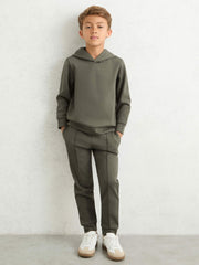 9-13 yrs Interlock Jersey Hoodie Dark Sage | Children & Baby