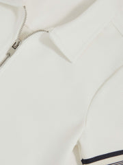 9-13 yrs Textured Half Zip Polo Shirt White | Children & Baby