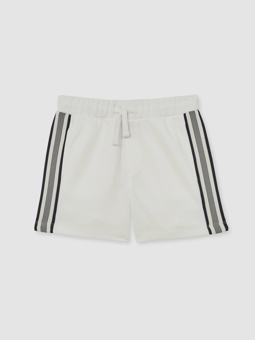 9-13 yrs Side Stripe Textured Shorts White | Children & Baby