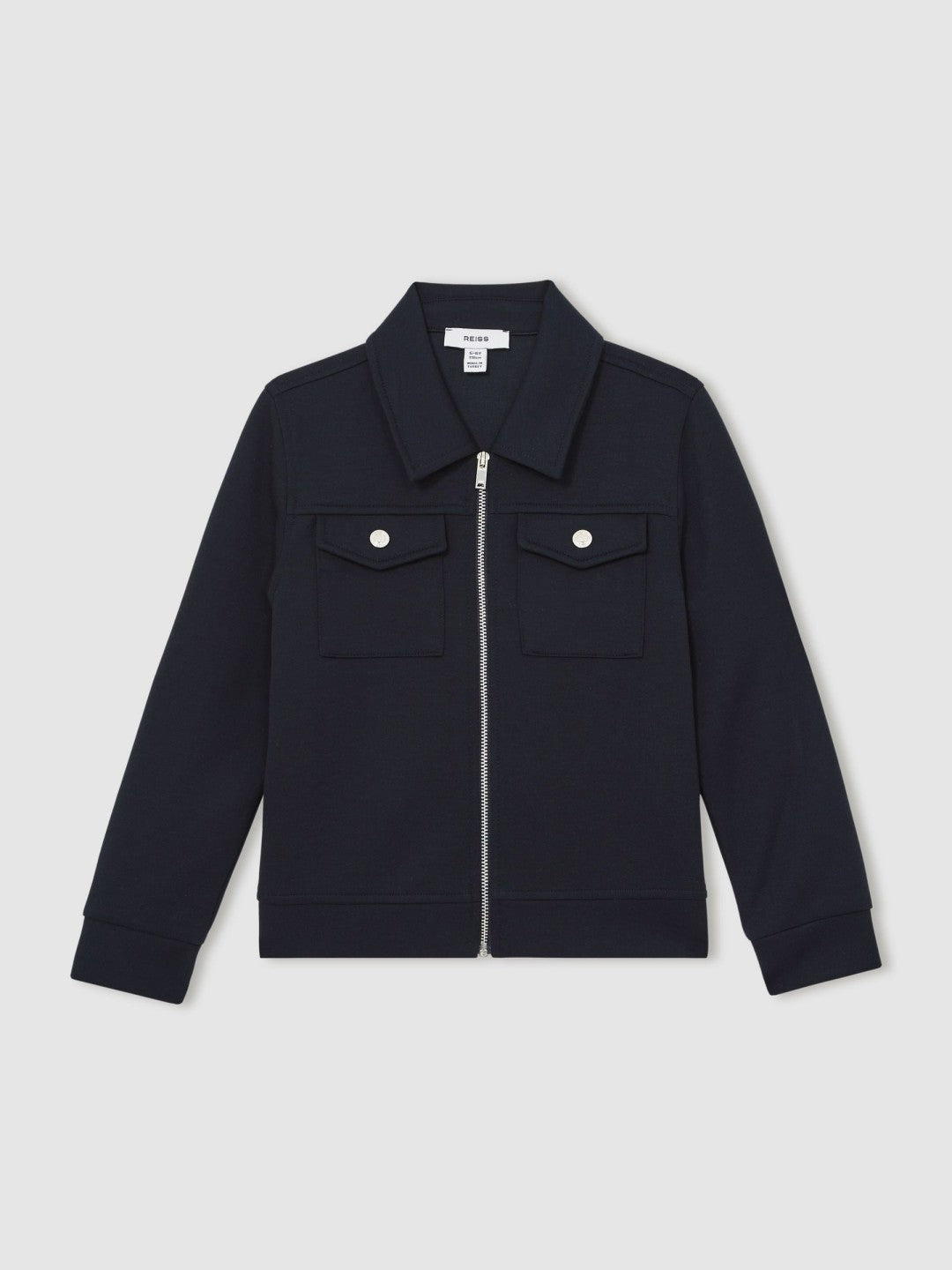 3-9 yrs Interlock Zip Through Overshirt Navy Blue | Children & Baby