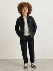 3-9 yrs Interlock Zip Through Overshirt Navy Blue | Children & Baby