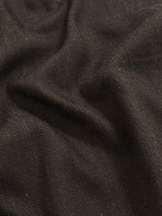 Silk Blend Herringbone Pocket Square Chocolate Brown | Men
