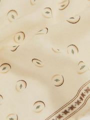 Wool Motif Print Pocket Square Off White | Men