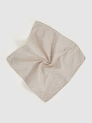Wool Silk Textured Pocket Square Oatmeal | Men