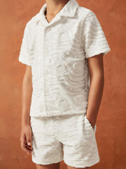 3-9 yrs SmileyWorld Wave Texture Shirt White | Children & Baby