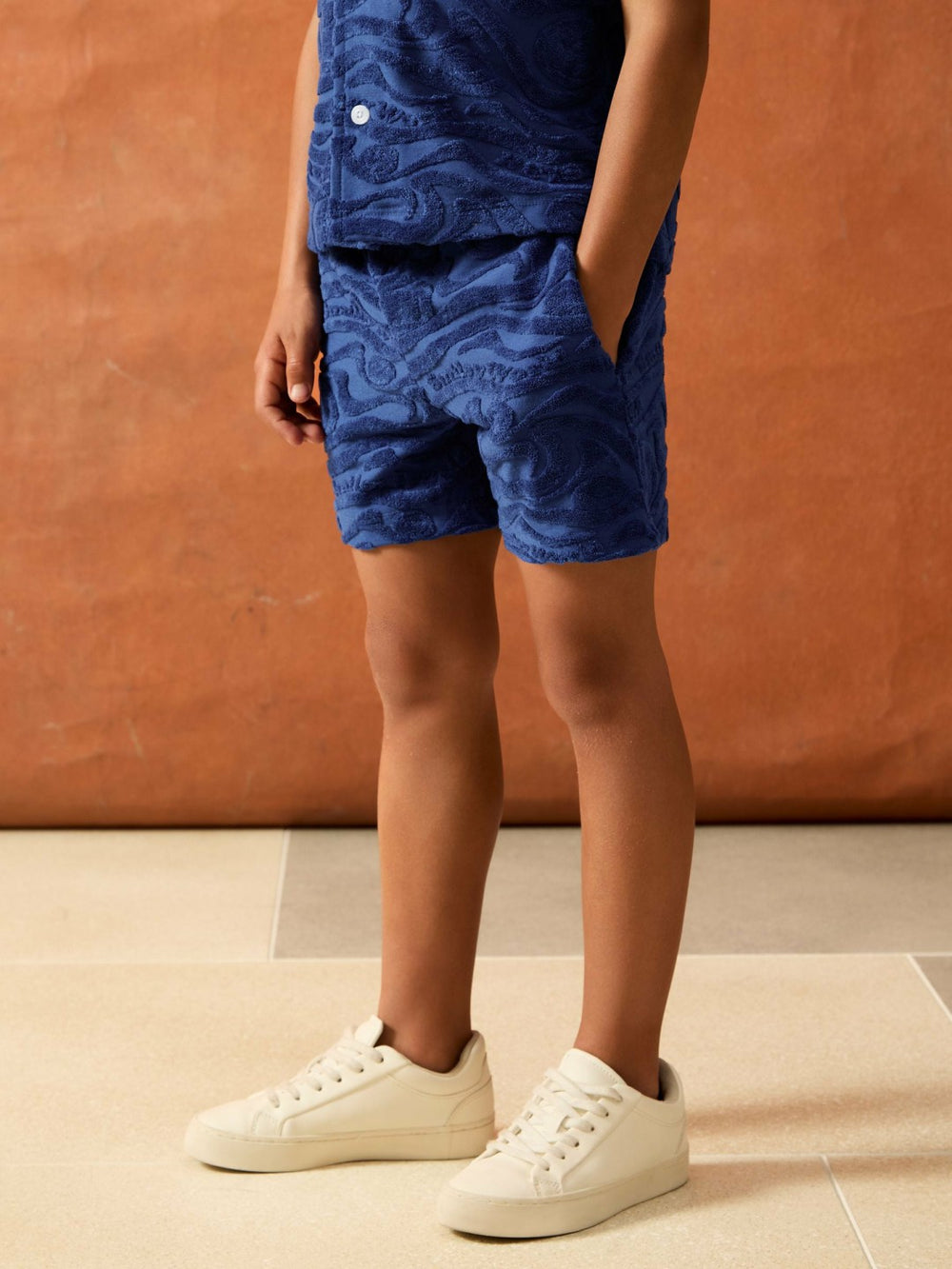 9-13 yrs SmileyWorld Wave Texture Shorts Bright Blue | Children & Baby