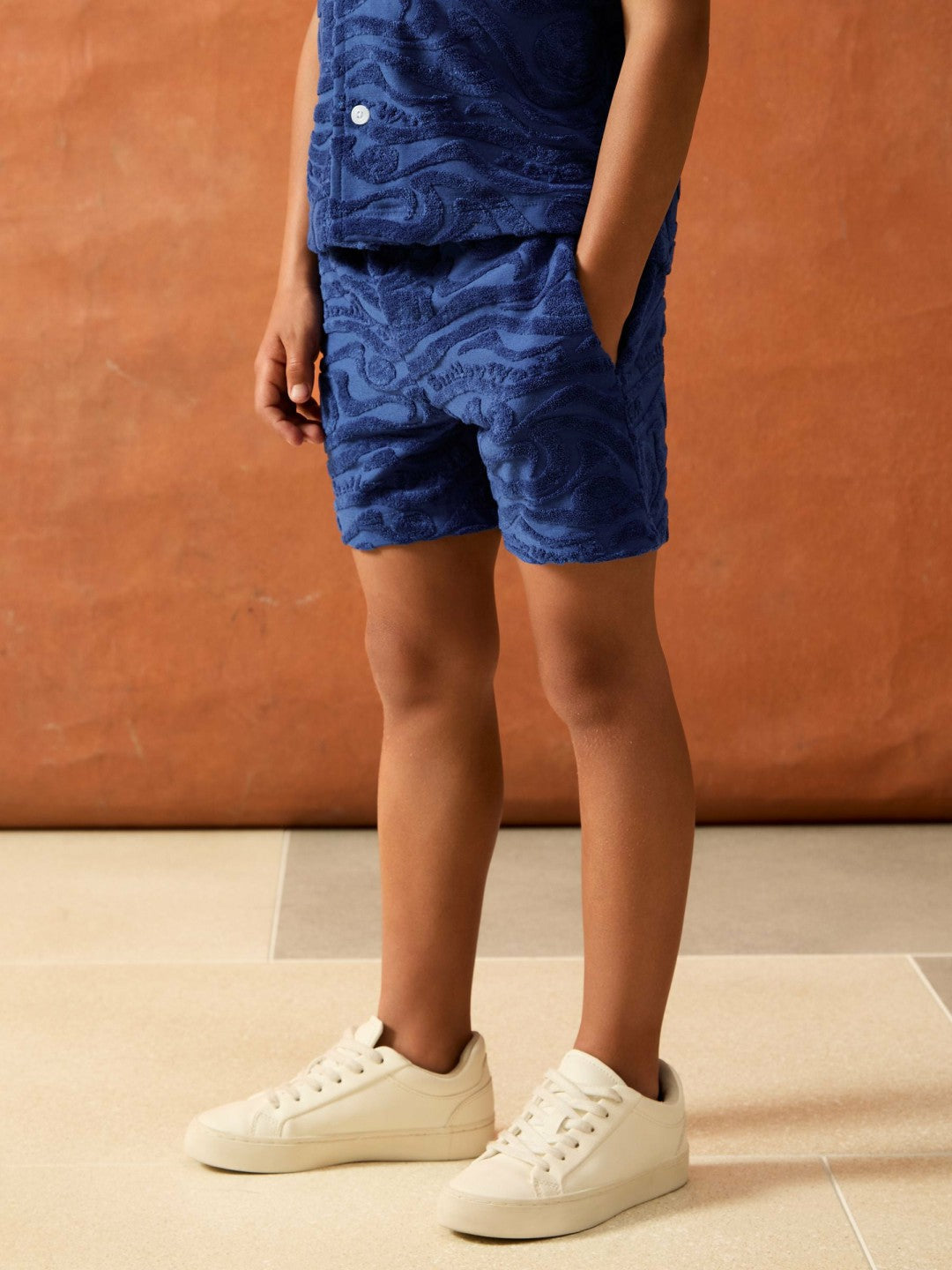 9-13 yrs SmileyWorld Wave Texture Shorts Bright Blue | Children & Baby