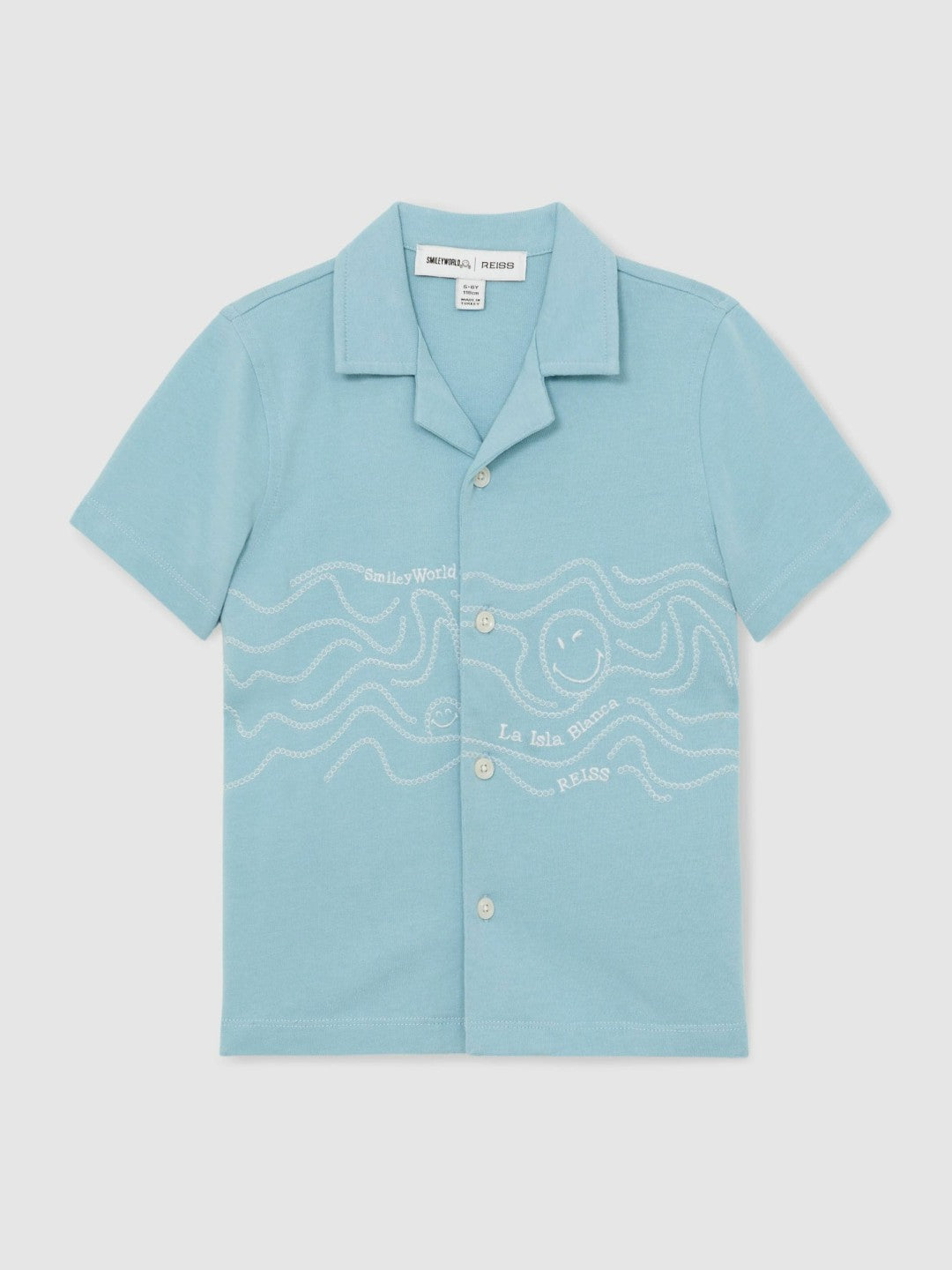 9-13 yrs SmileyWorld Embroidered Shirt Sky Blue | Children & Baby