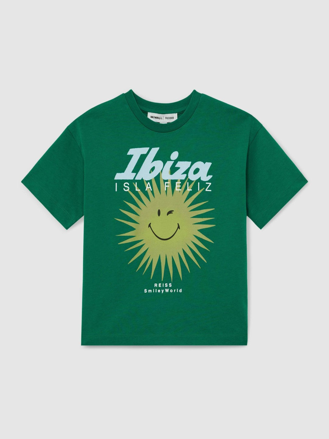 3-9 yrs SmileyWorld Sun Motif T-Shirt Bright Green | Children & Baby
