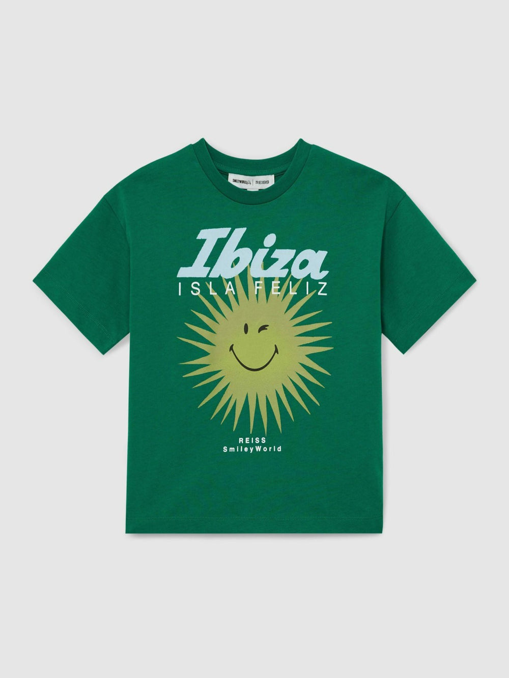3-9 yrs SmileyWorld Sun Motif T-Shirt Bright Green | Children & Baby
