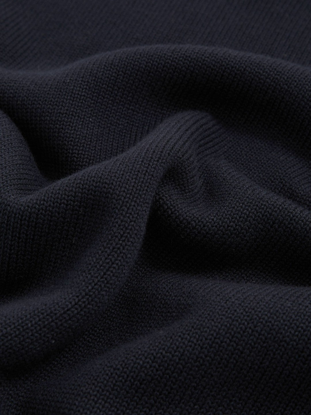 Cotton And Wool Crew-Neck Top Navy | Women