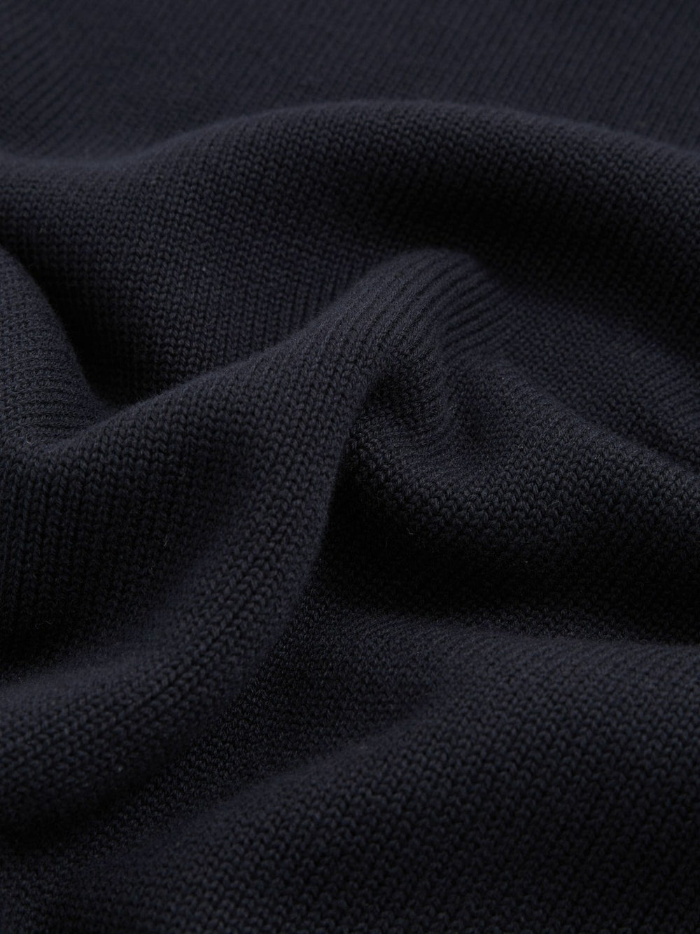 Cotton And Wool Crew-Neck Top Navy | Women