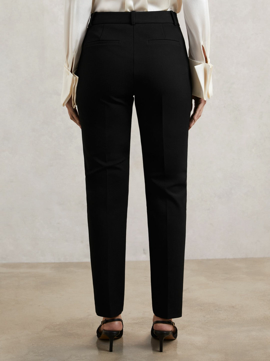 Pintuck Tapered Trousers Black | Women