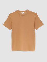 Interlock Jersey Crew Neck T-Shirt Light Camel Brown | Men