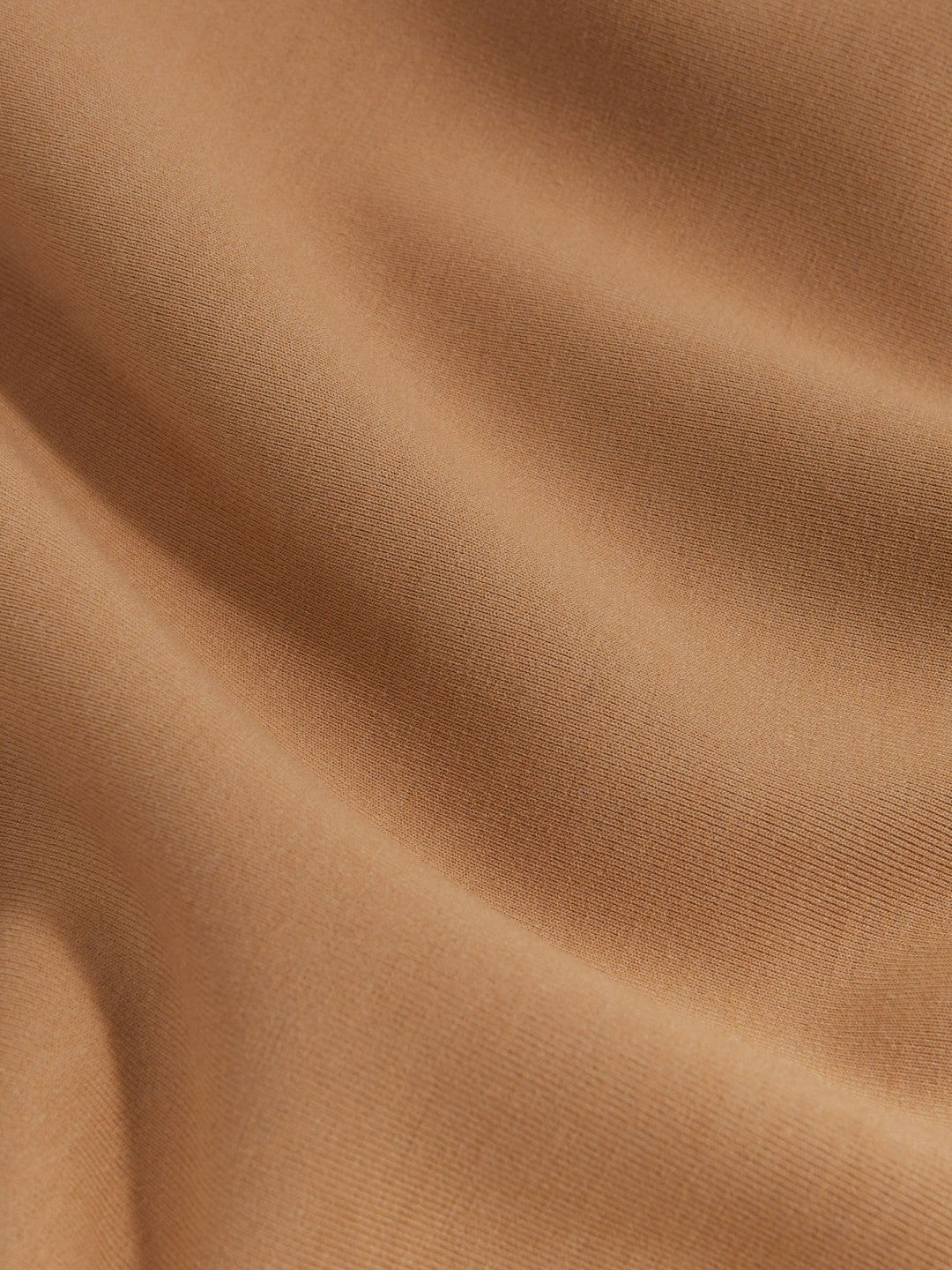 Interlock Jersey Crew Neck T-Shirt Light Camel Brown | Men