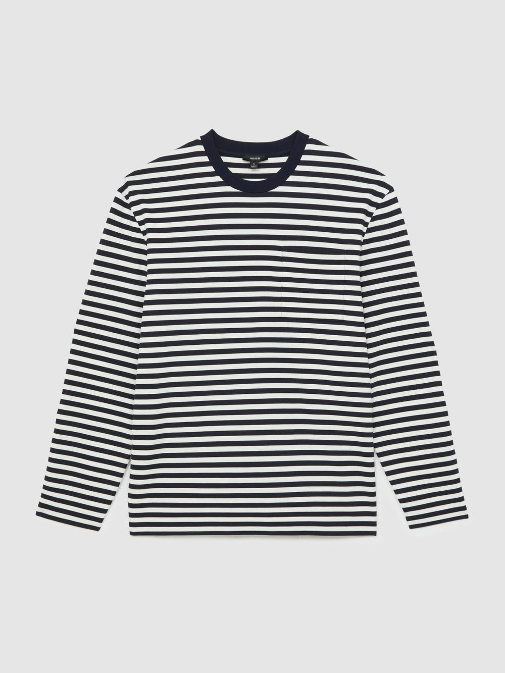 Striped Crew-Neck T-Shirt Navy/White | Men