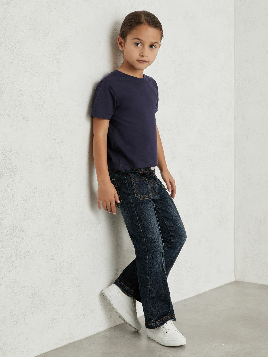3-9 yrs Cotton Crew Neck T-Shirt Navy | Children & Baby
