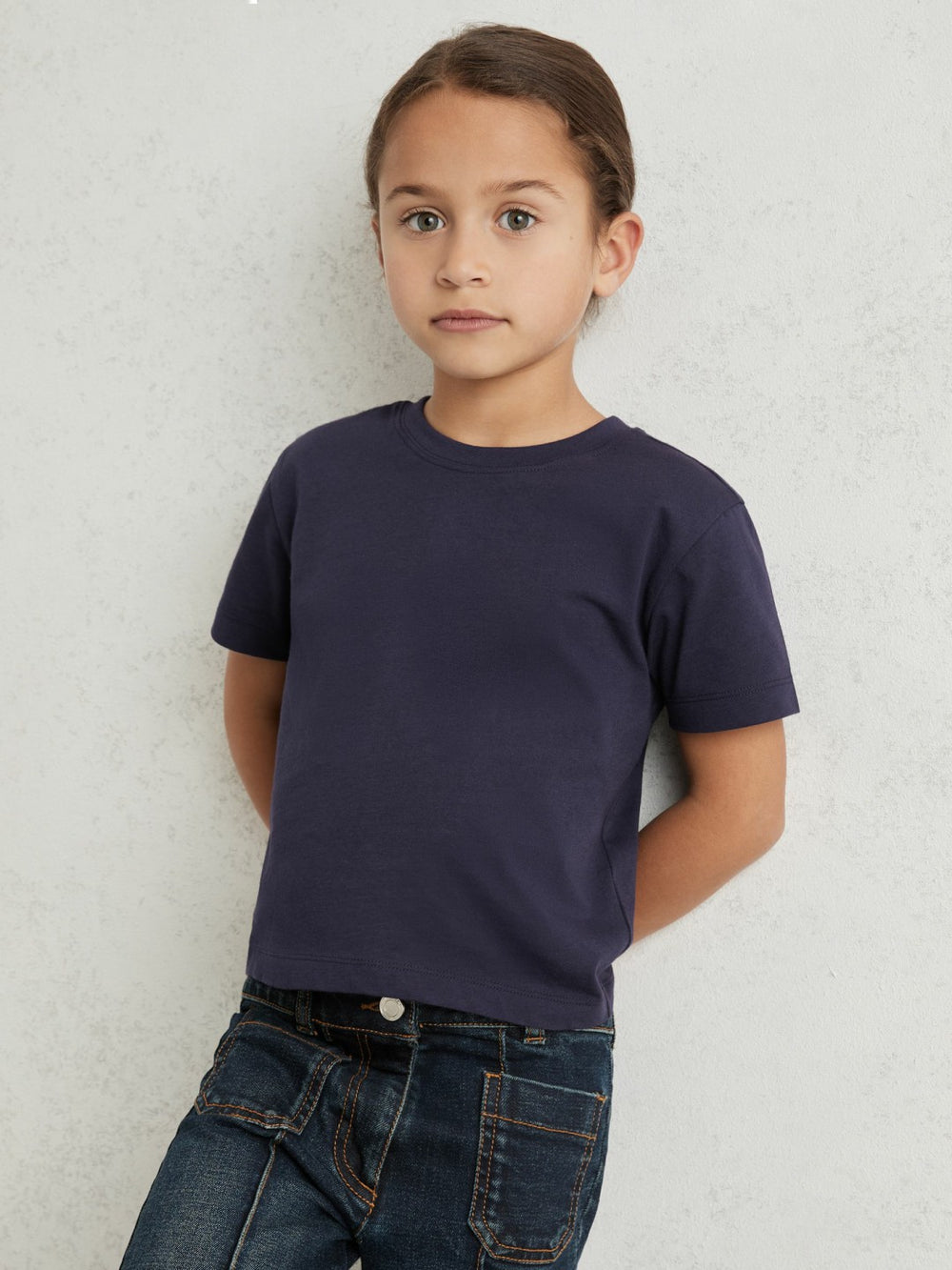 3-9 yrs Cotton Crew Neck T-Shirt Navy | Children & Baby